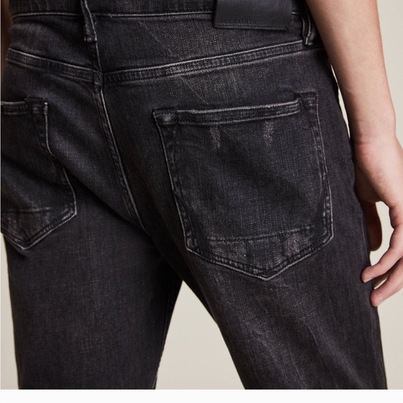 All Saints Rex Jeans faded black size 28 - Picture 3 of 7